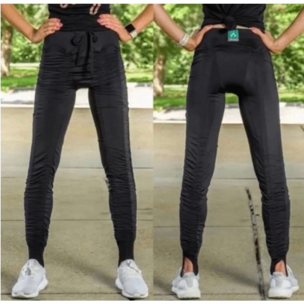 AGOGIE +20 Resistance Workout Pants Black Size L - Picture 2 of 11